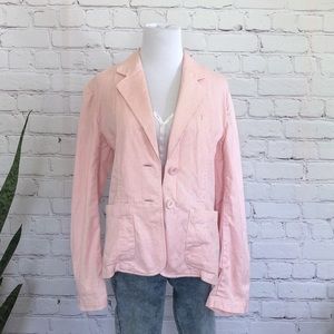 Talbots Pinstriped Cotton Blazer